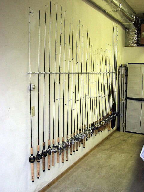 The Ultimate Fishing Rod Rack System! Vertical, Horizontal, Ceiling  Mounted!